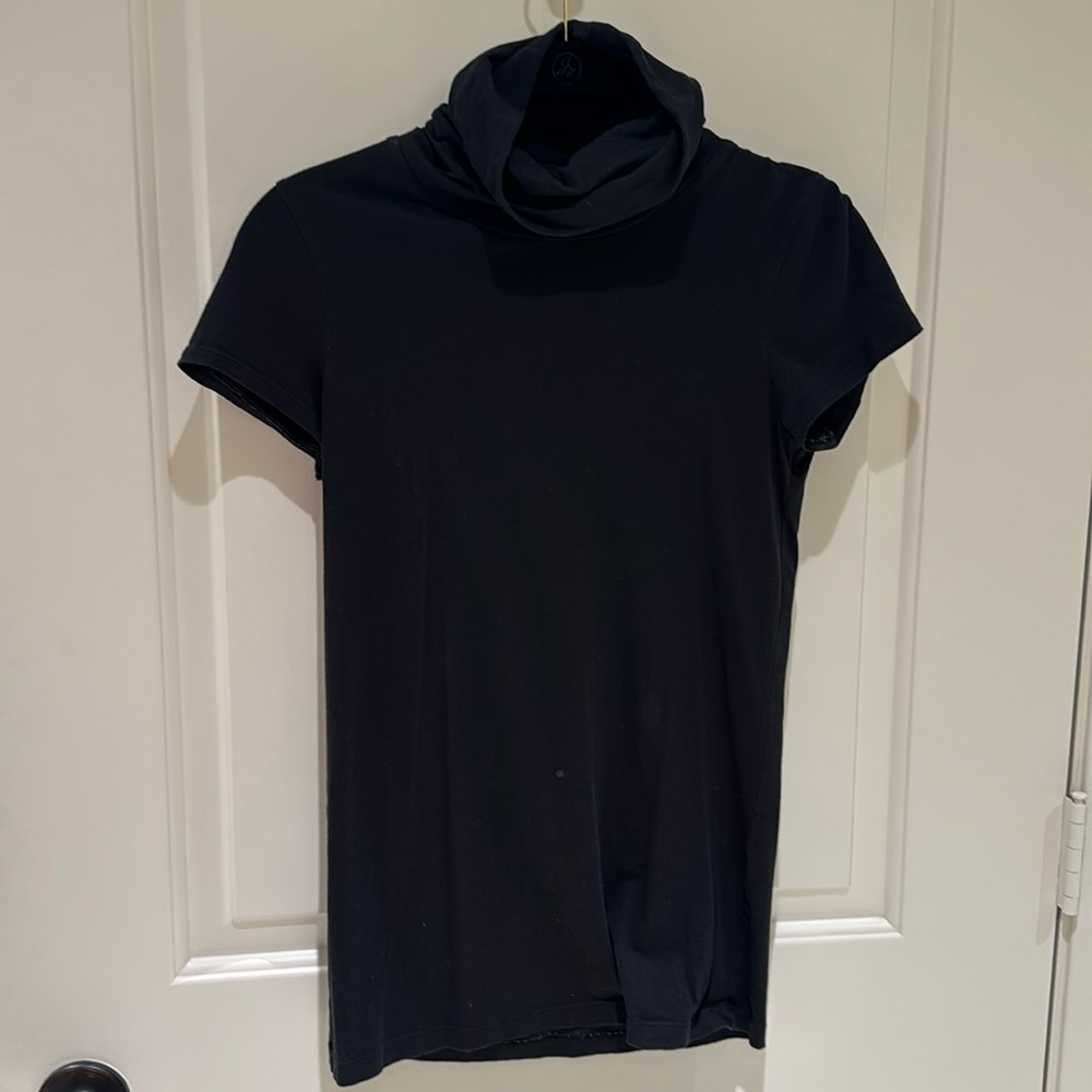 Short sleeved cowl neck tee